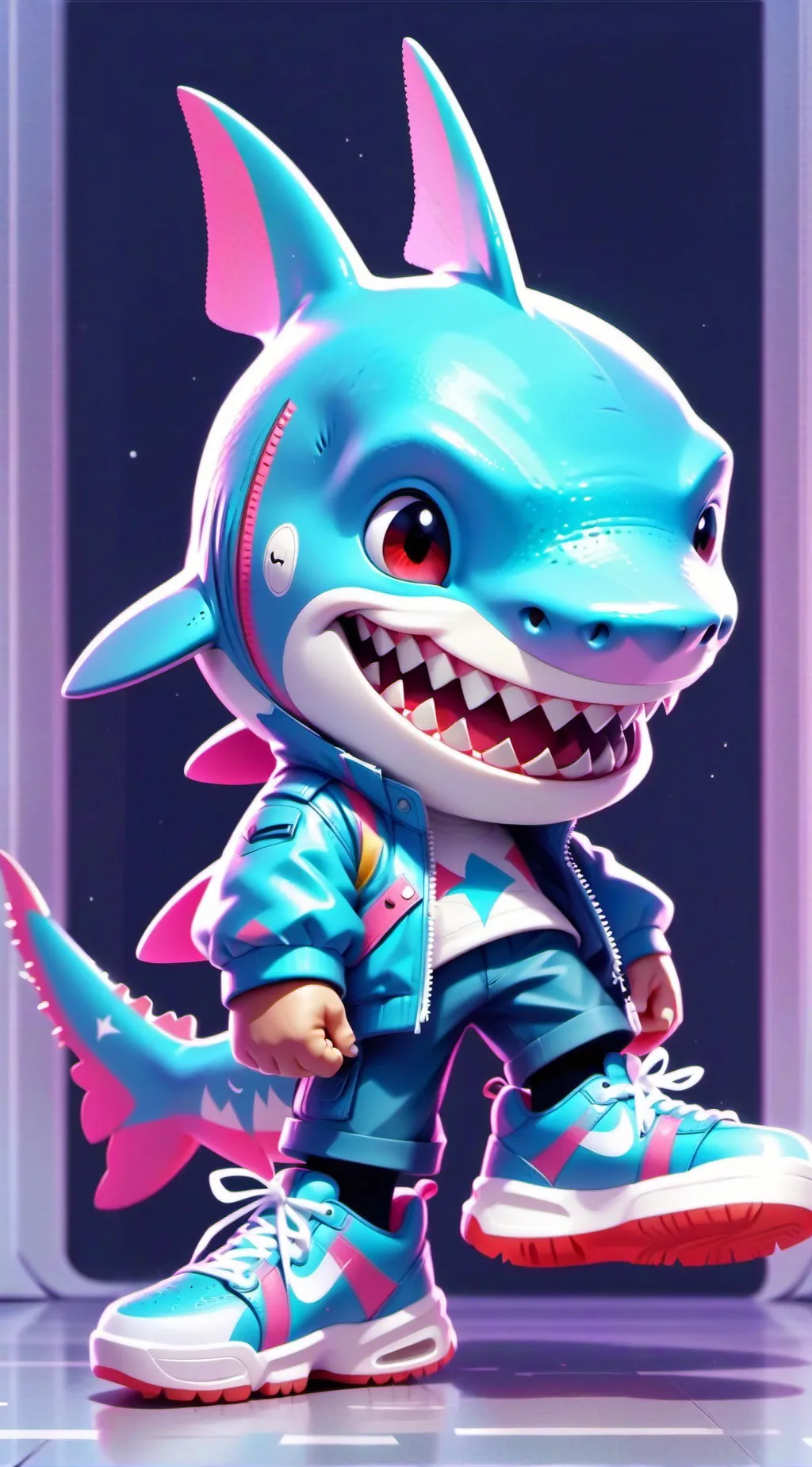 ai character: Tralalero tralala  background
