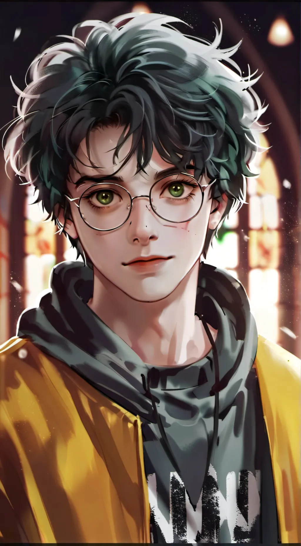 ai character: Harry Potter  background