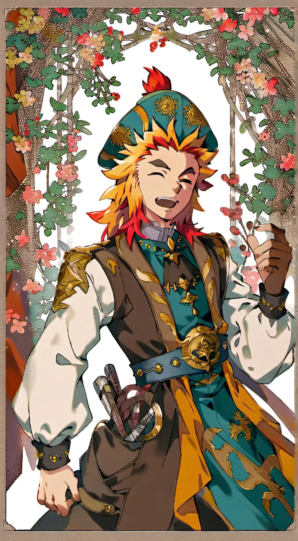 ai character: Kyojuro Rengoku  background