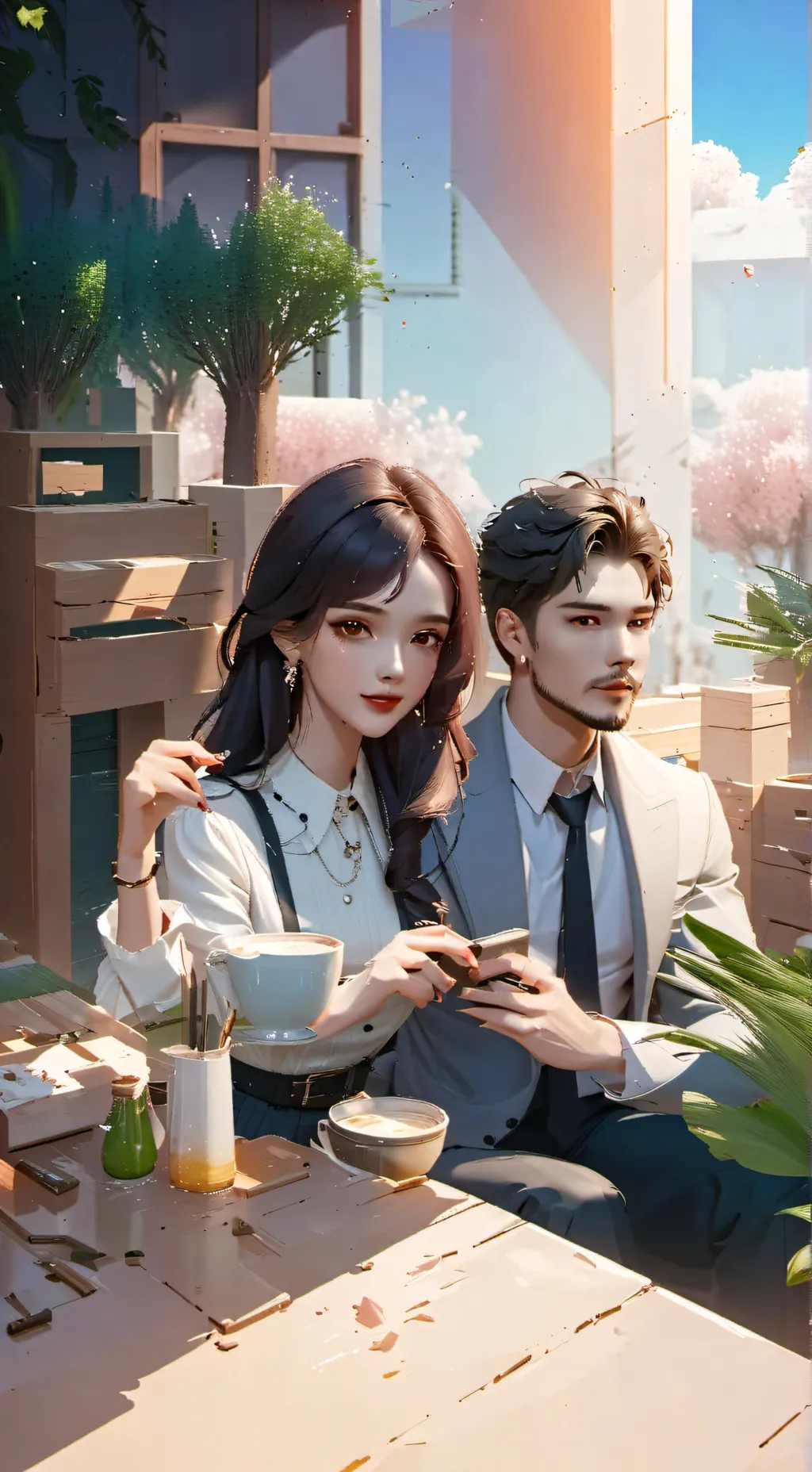 ai character: Dw sing heavy love background