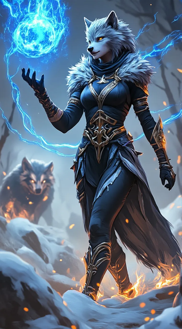 ai character: mother werewolf background