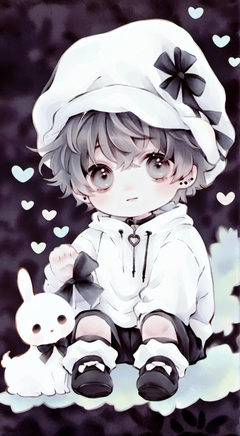 ai character: 🍫Milo🖤 background