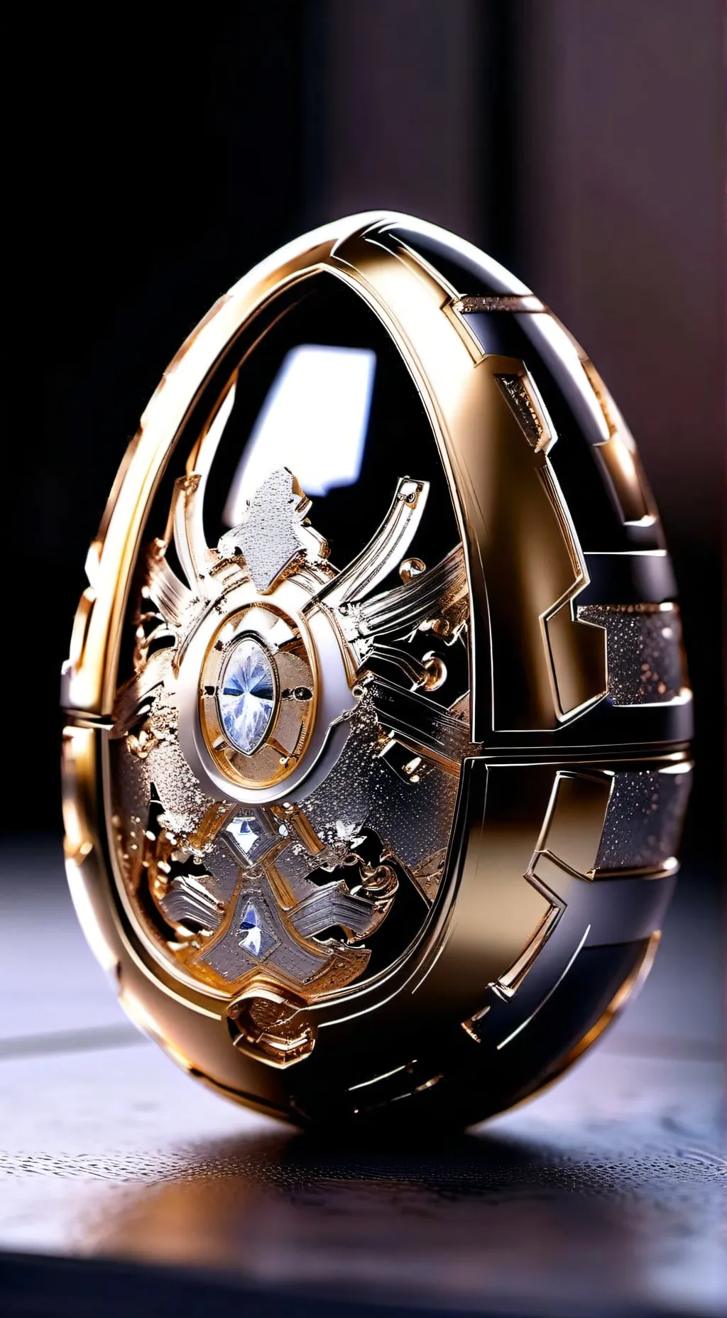 ai character: Gold dragon egg background