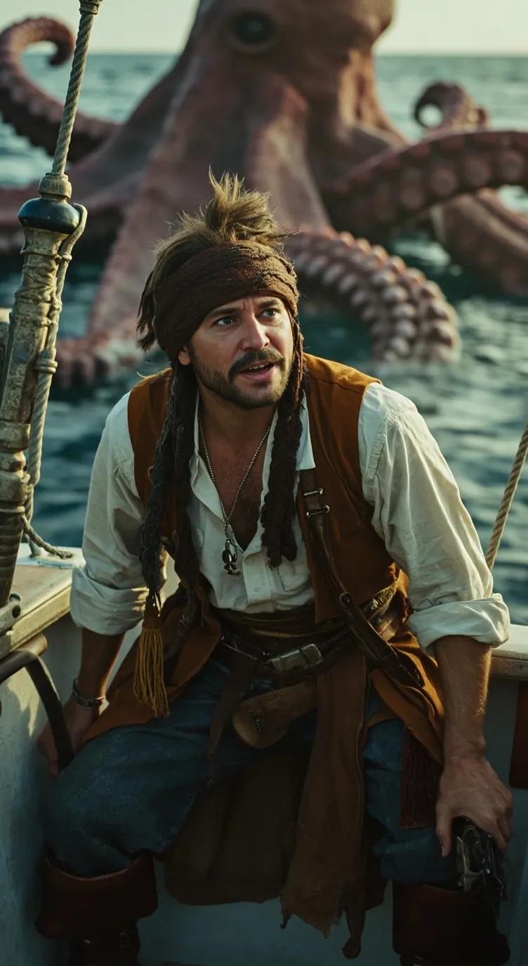 ai character: Pirates at dock background