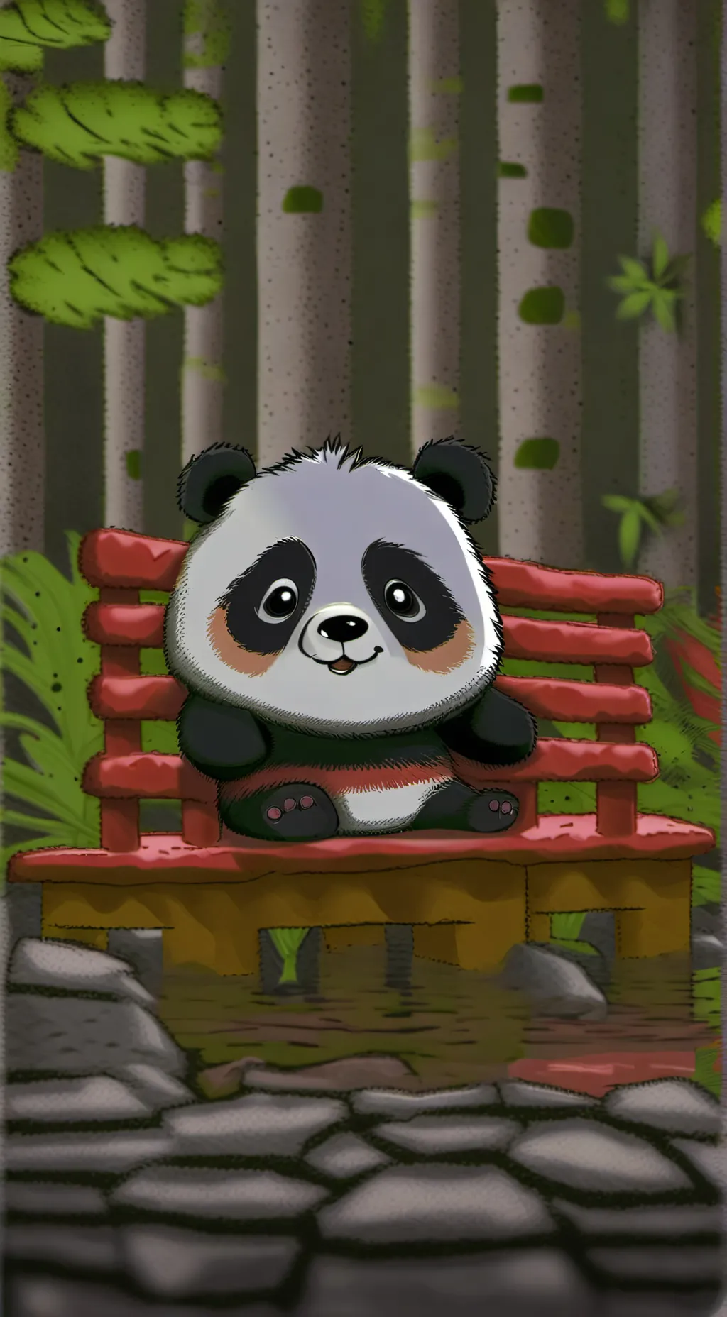 ai character: Mha panda background