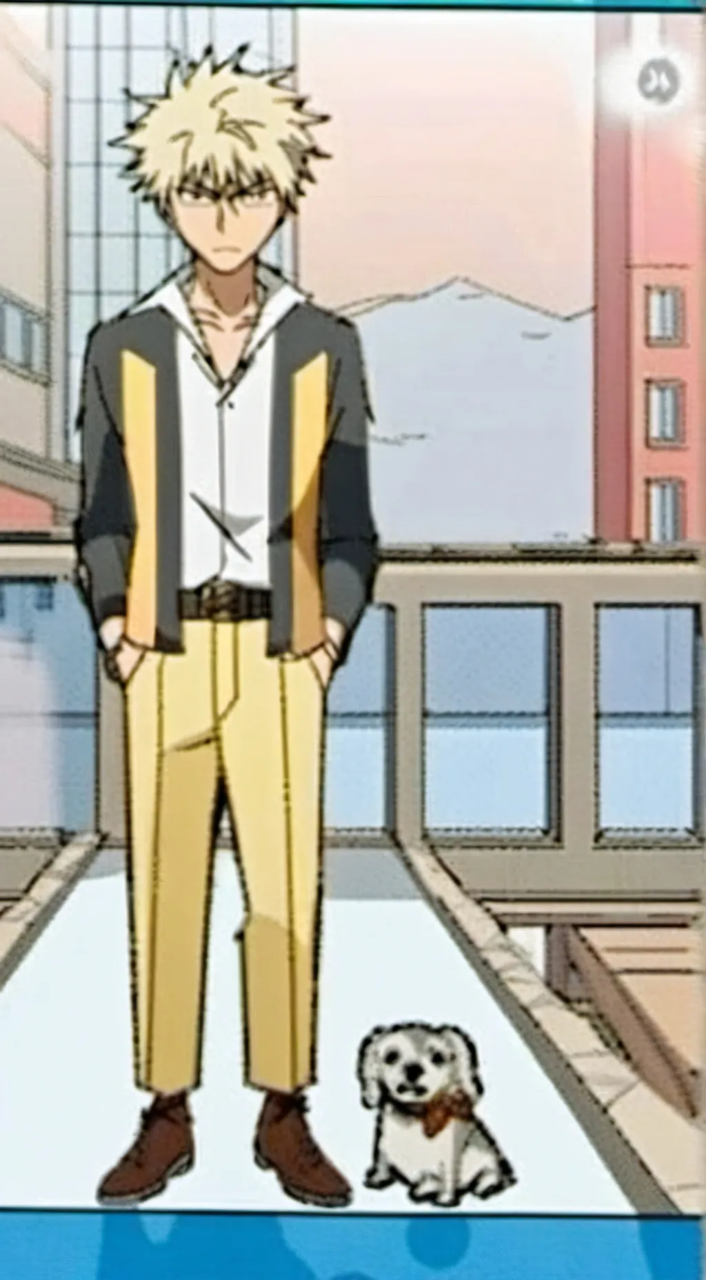 ai character: Bakugo Katsuki background