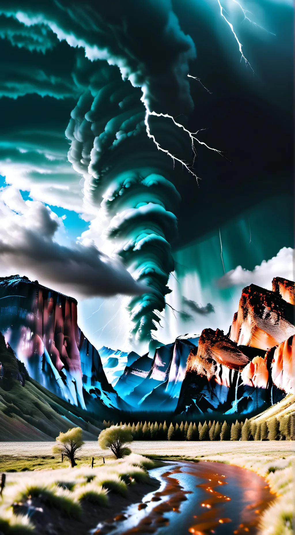 ai character: Kny storm background