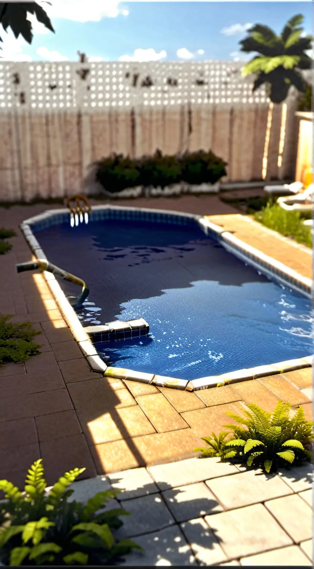 ai character: Pool party  background