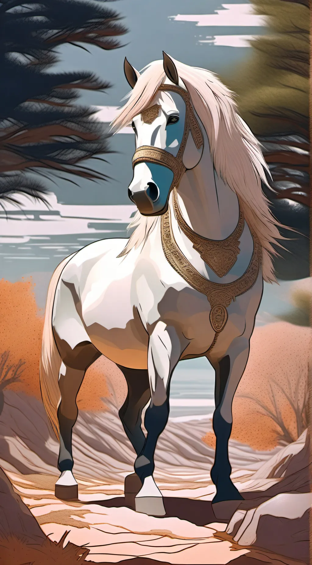 ai character: Knight chess piece background