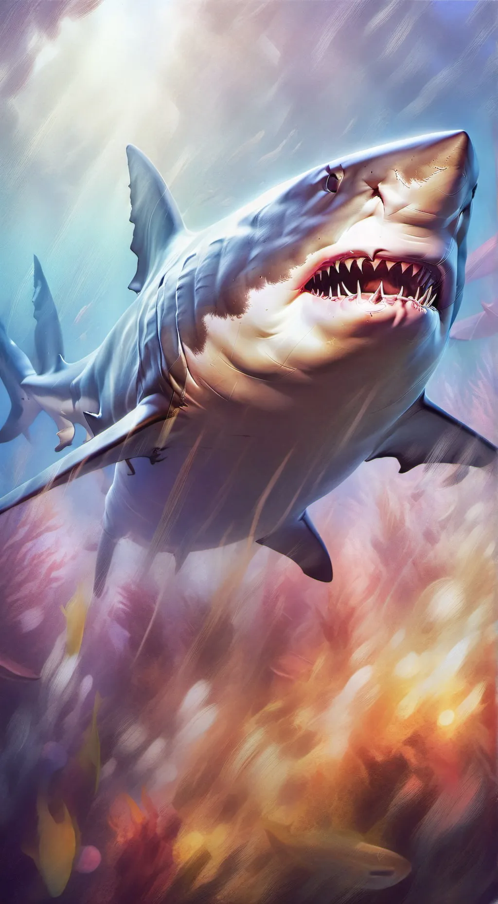 ai character: sharks with legs background