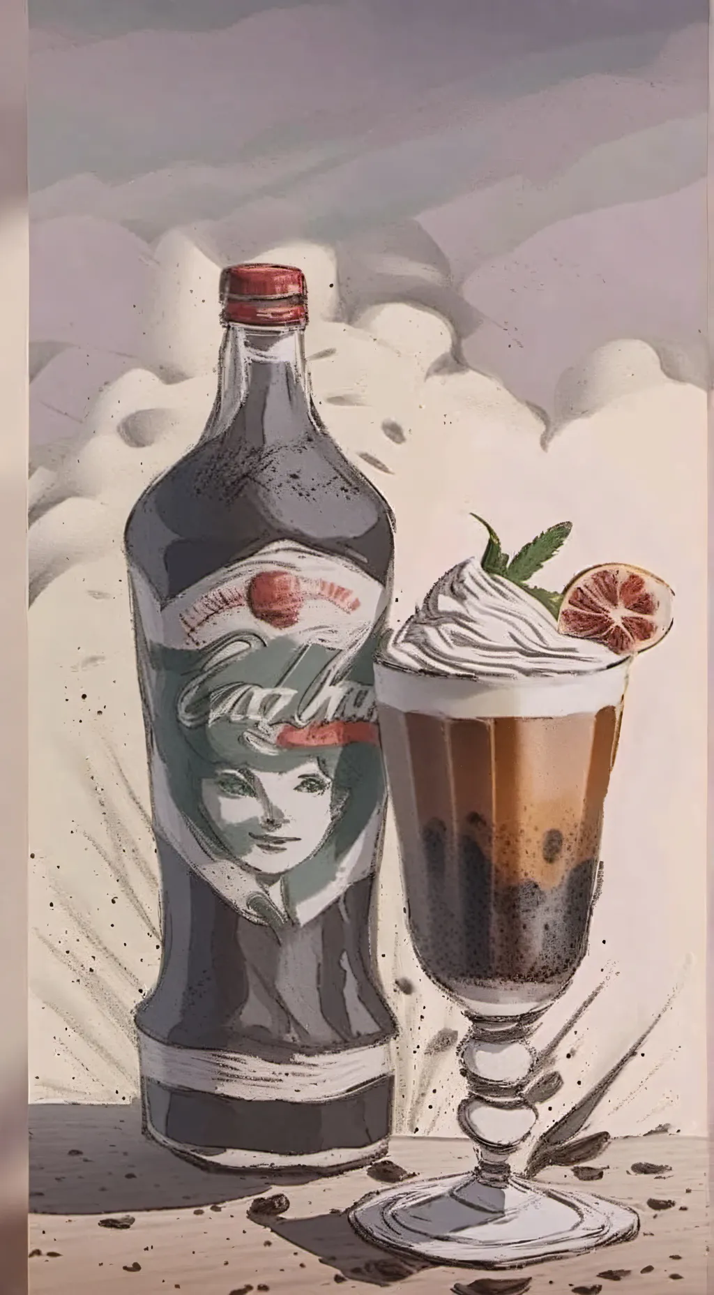 ai character: cola background
