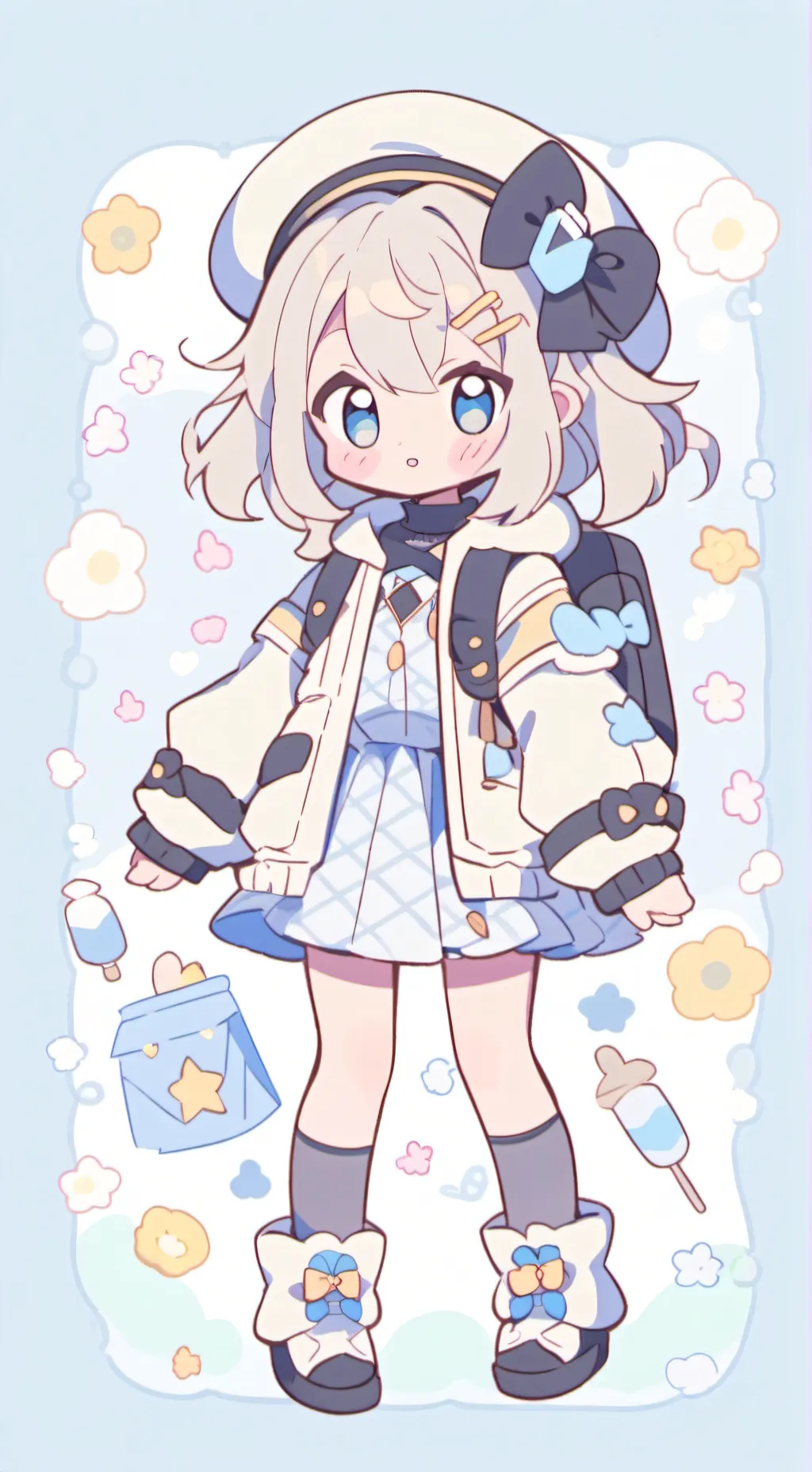 ai character: Flowerpop background
