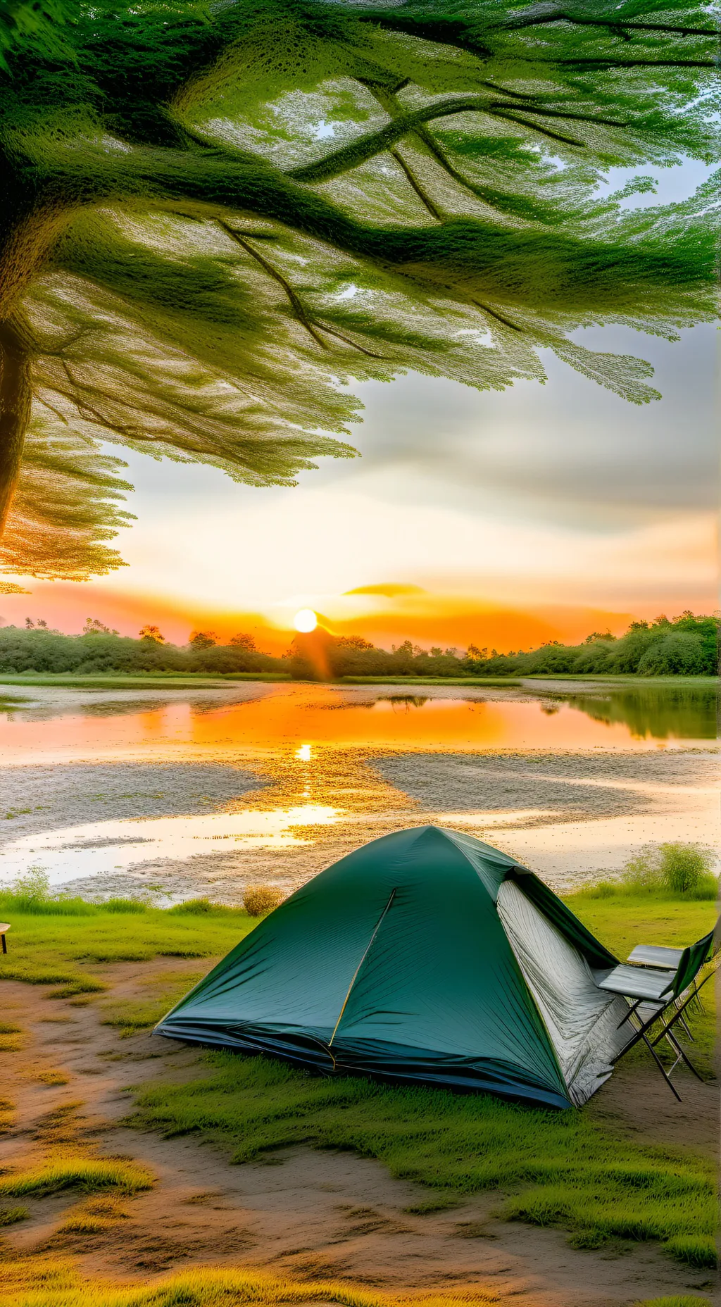 ai character: Mha camping  background