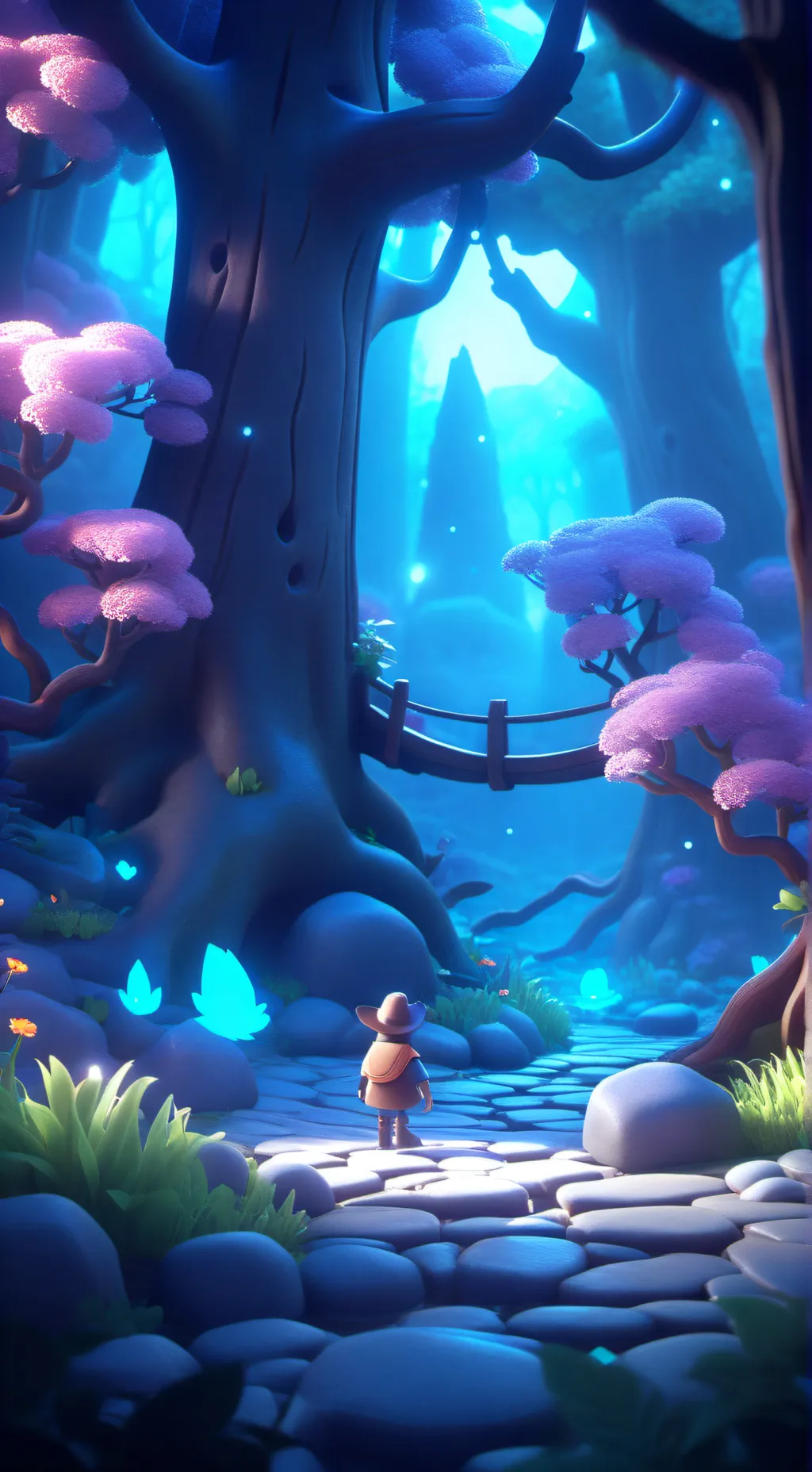 ai character: BOSQUE TRANQUILO.🍁 background