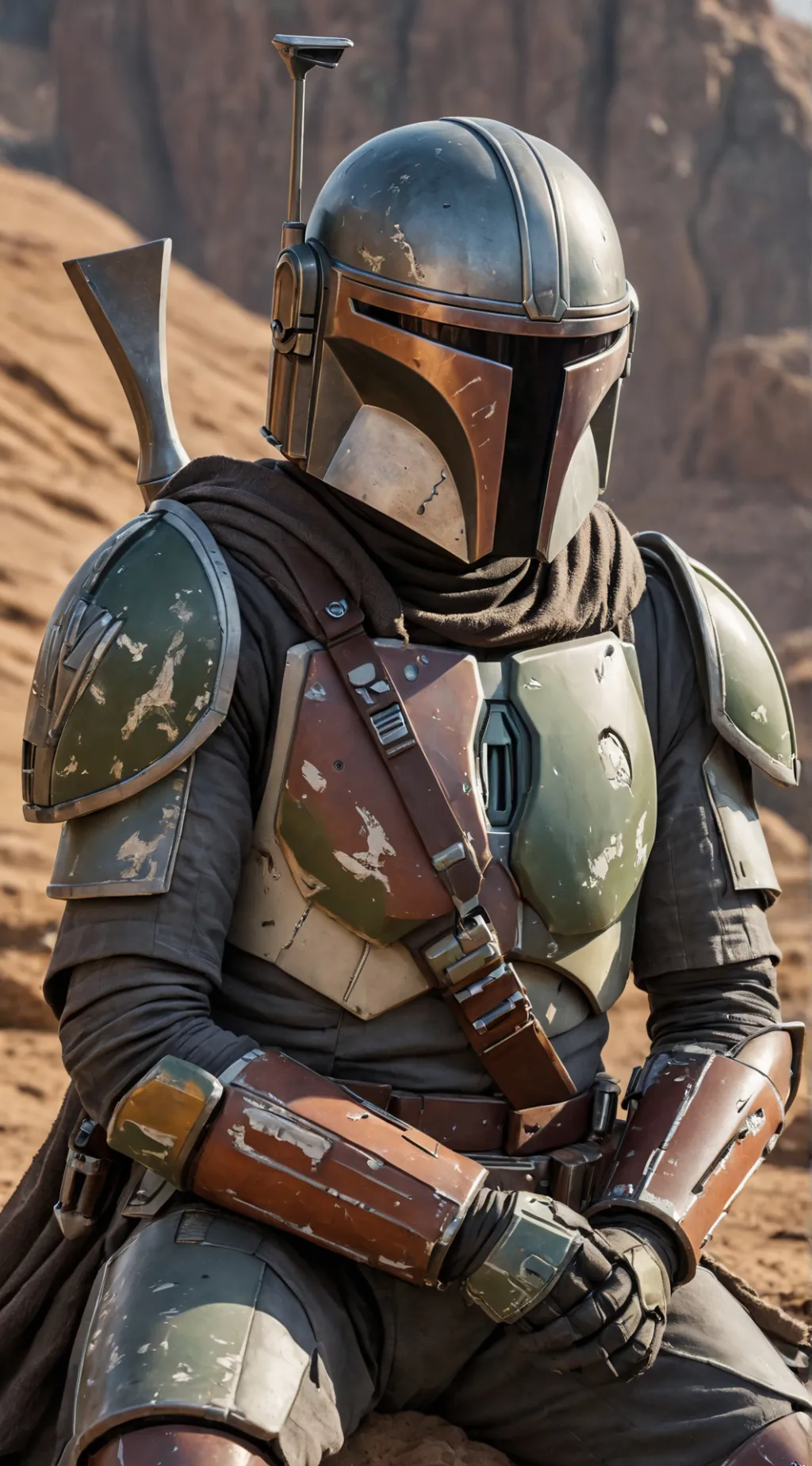 ai character: Mandalorian background