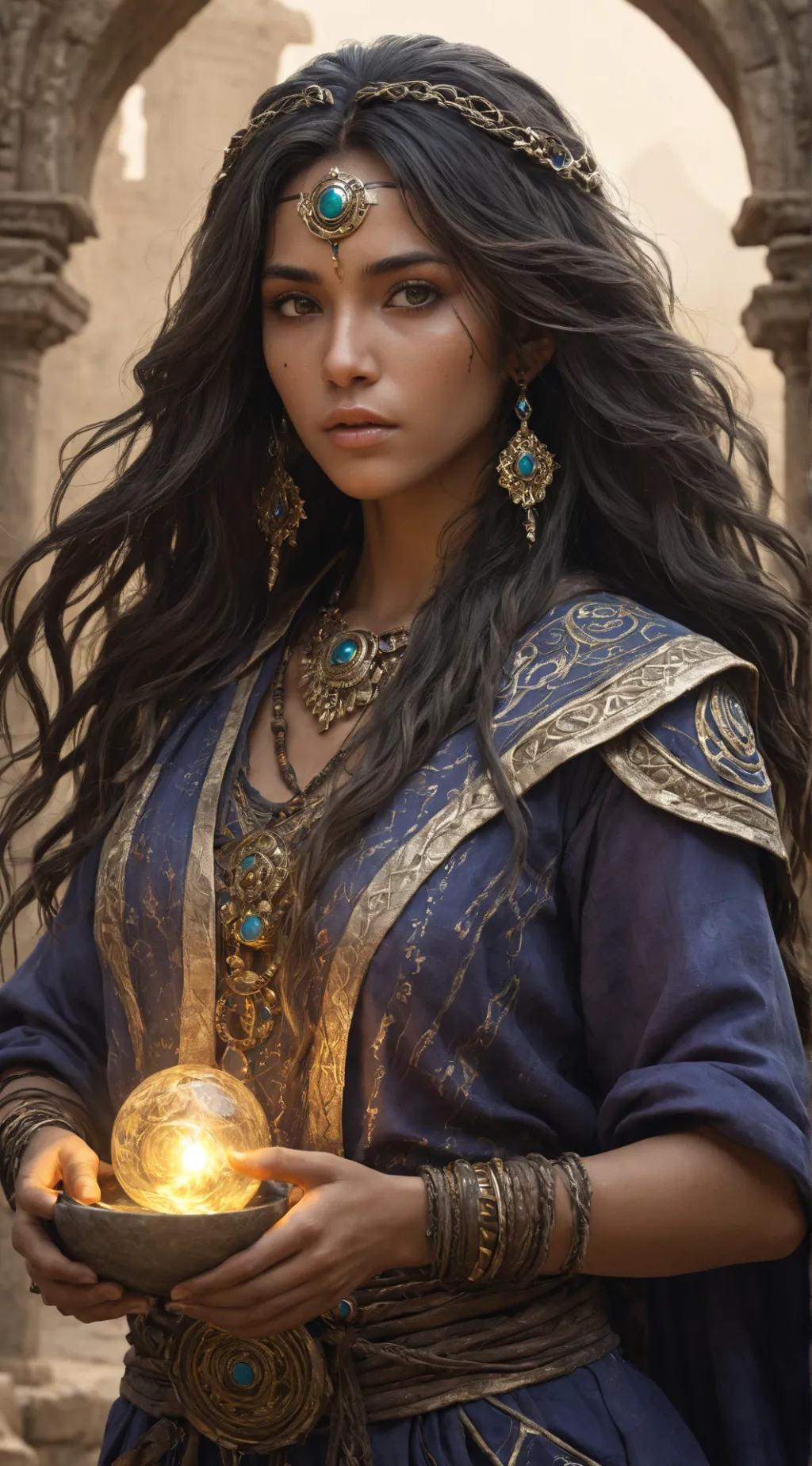 ai character: Khaenri'ah Survivo background