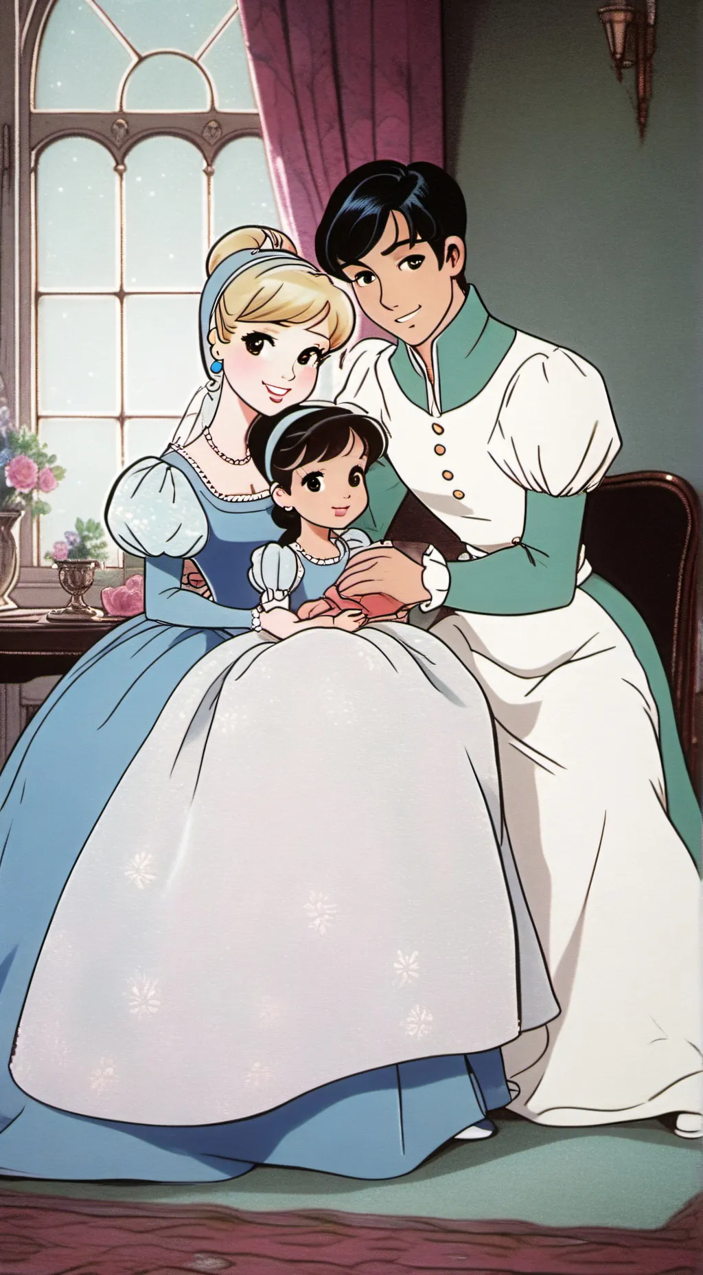 ai character: Cinderella prince  background