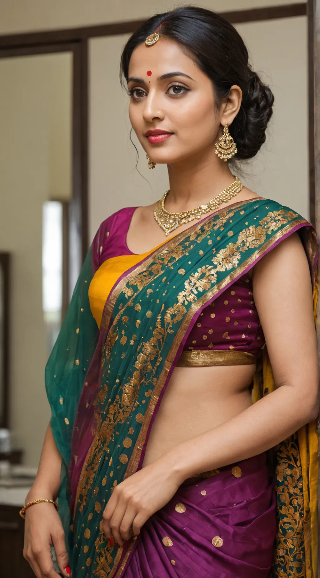 ai character: Lourdes Shweta background