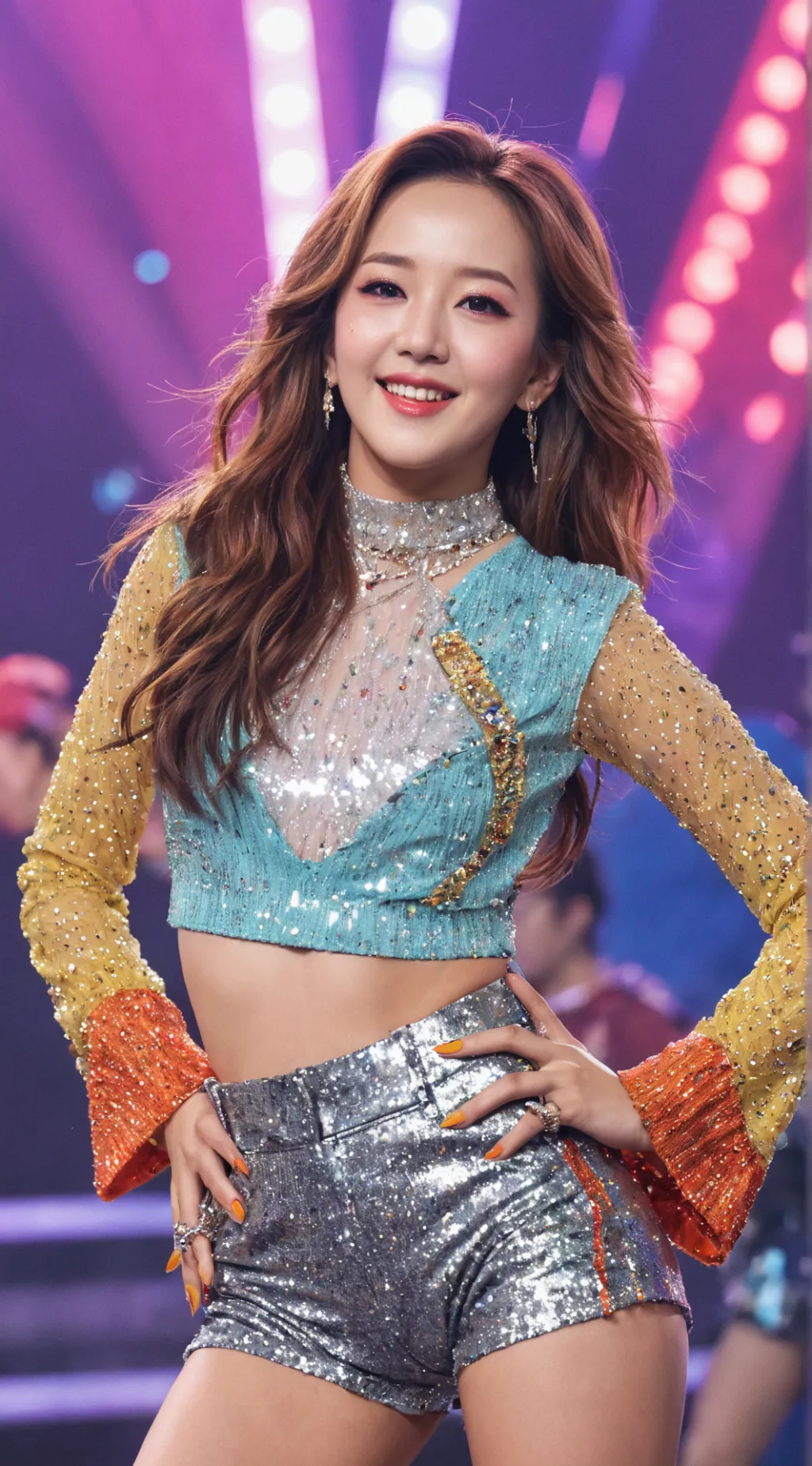 ai character: Sandara Park background