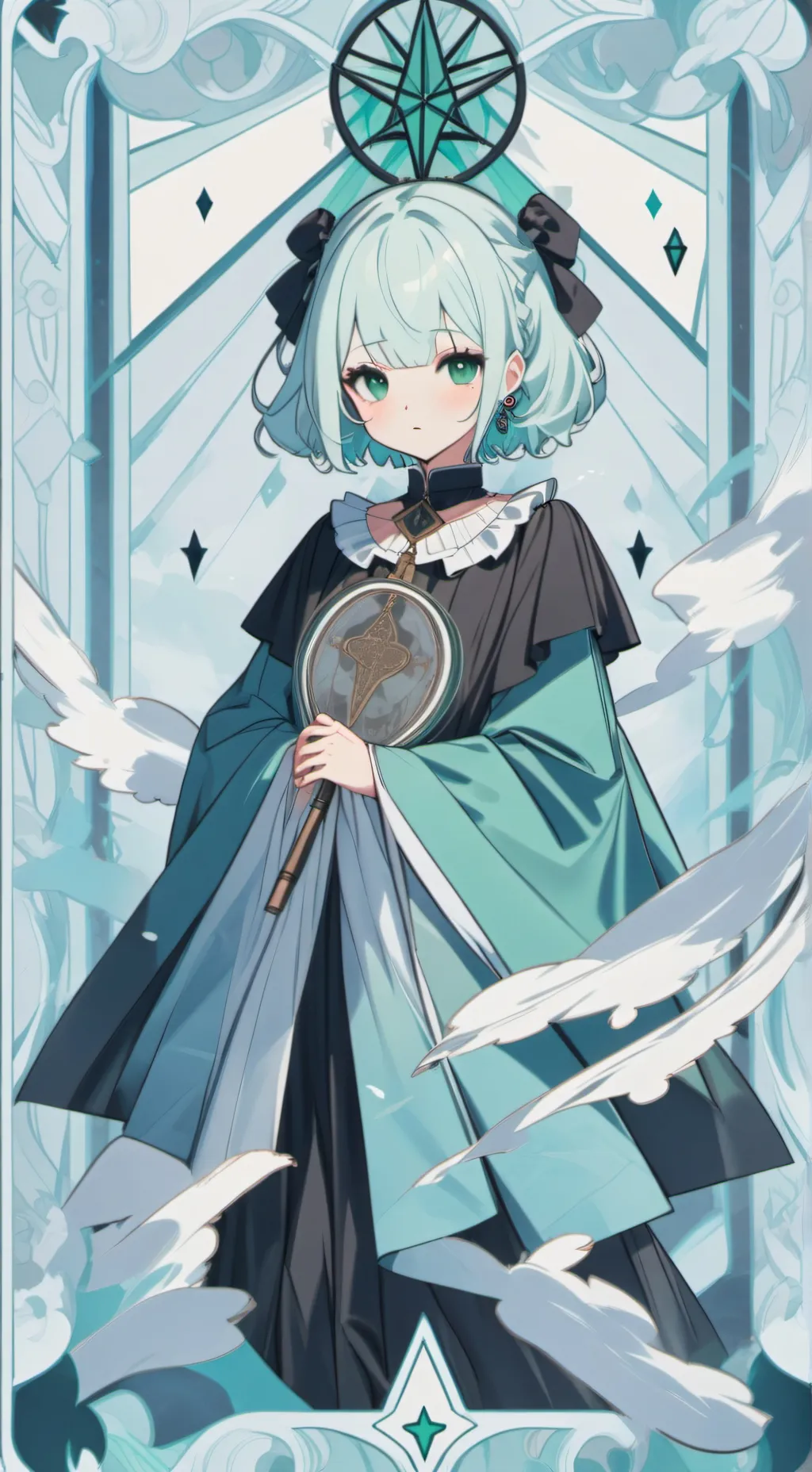 ai character: lacey in cage background