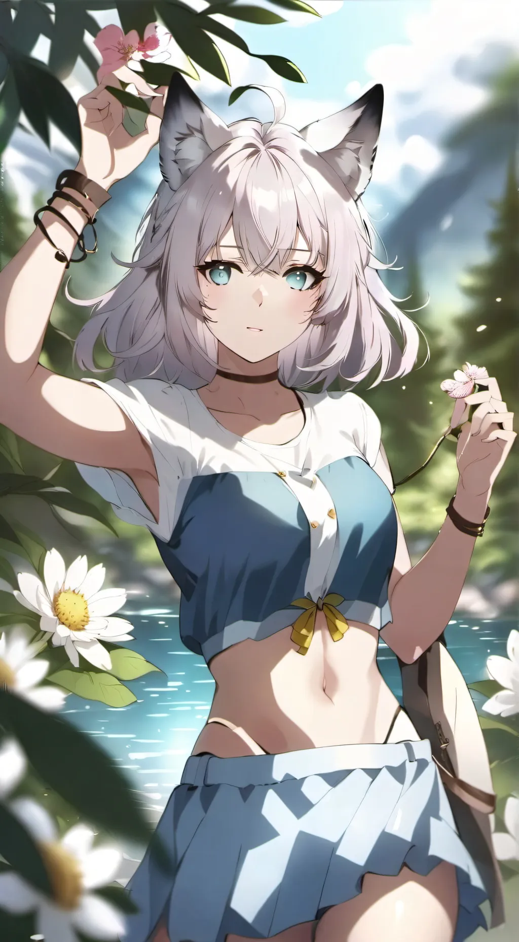 ai character: wolf hybrid background