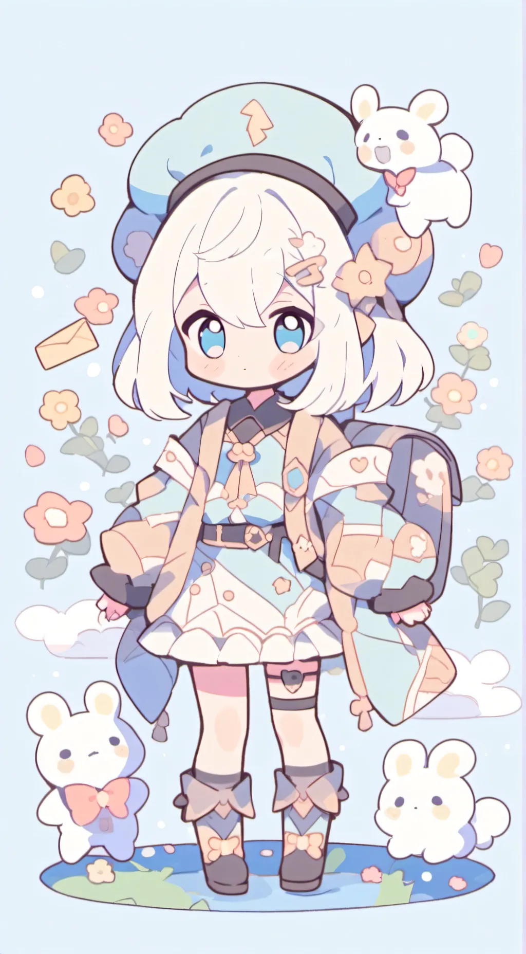 ai character: baby shrimpo  background