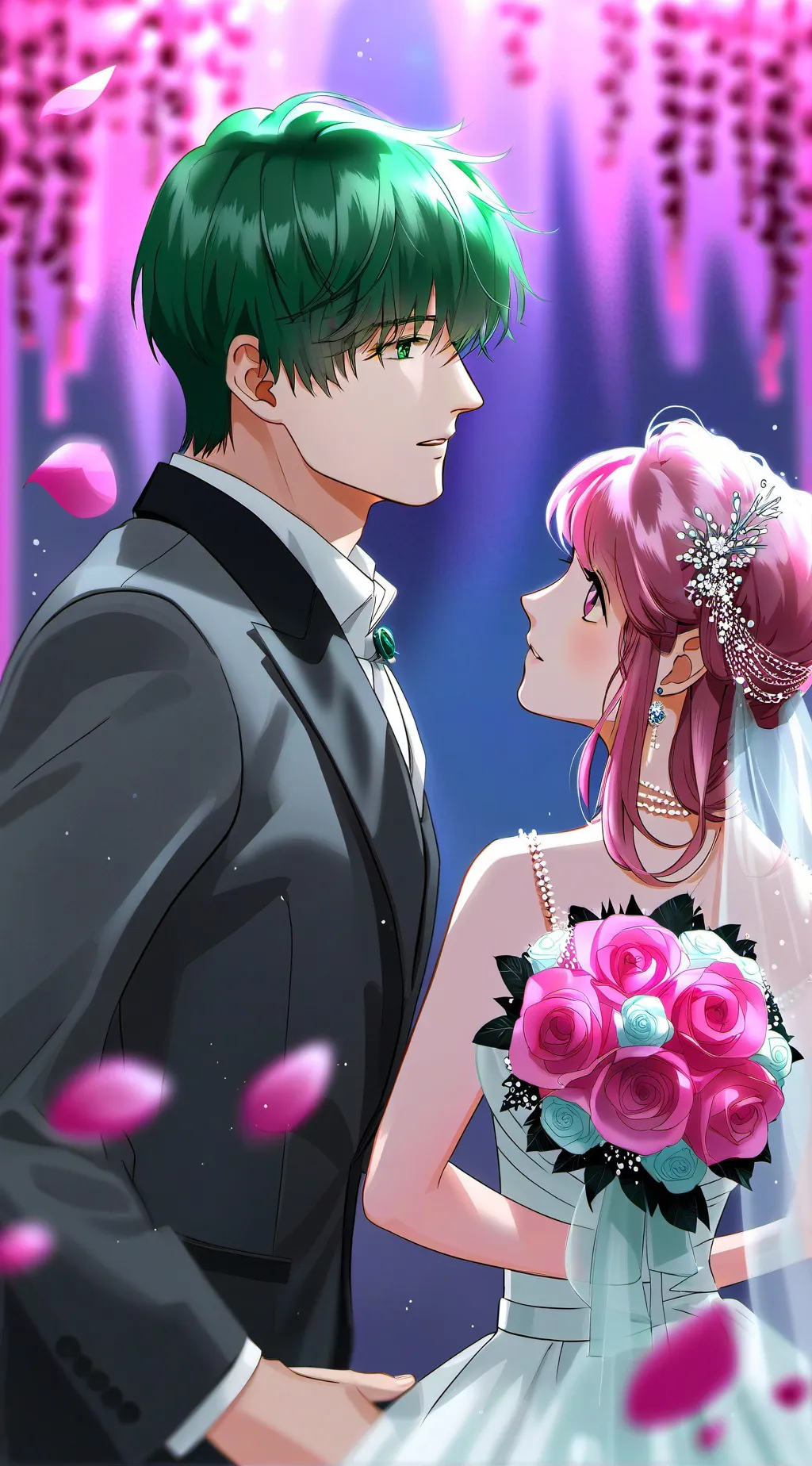 ai character: mitsuri and obanai background