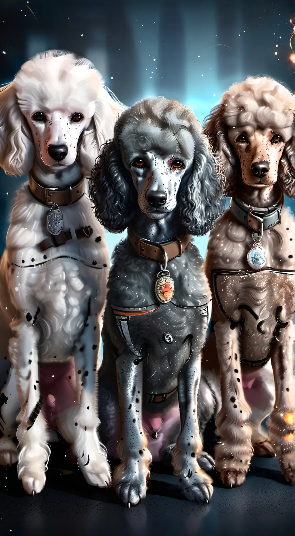 ai character: Poodle Dogs background