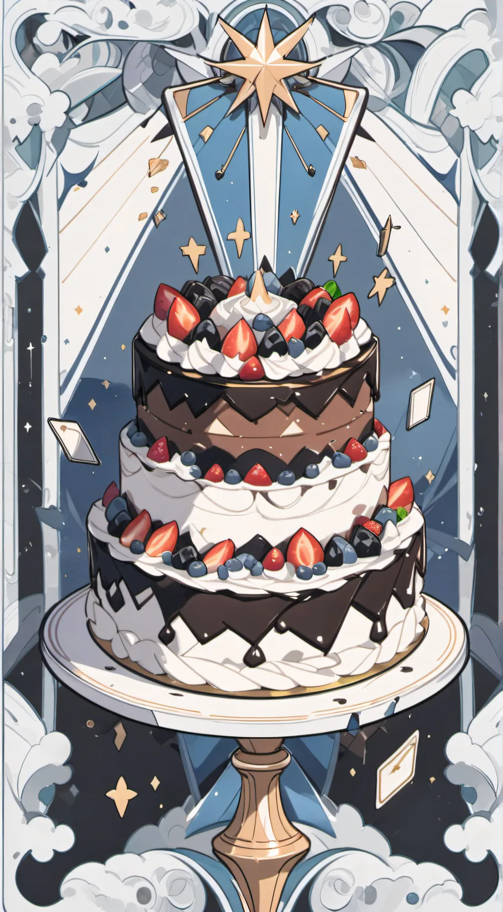 ai character: Cosmos Bday background
