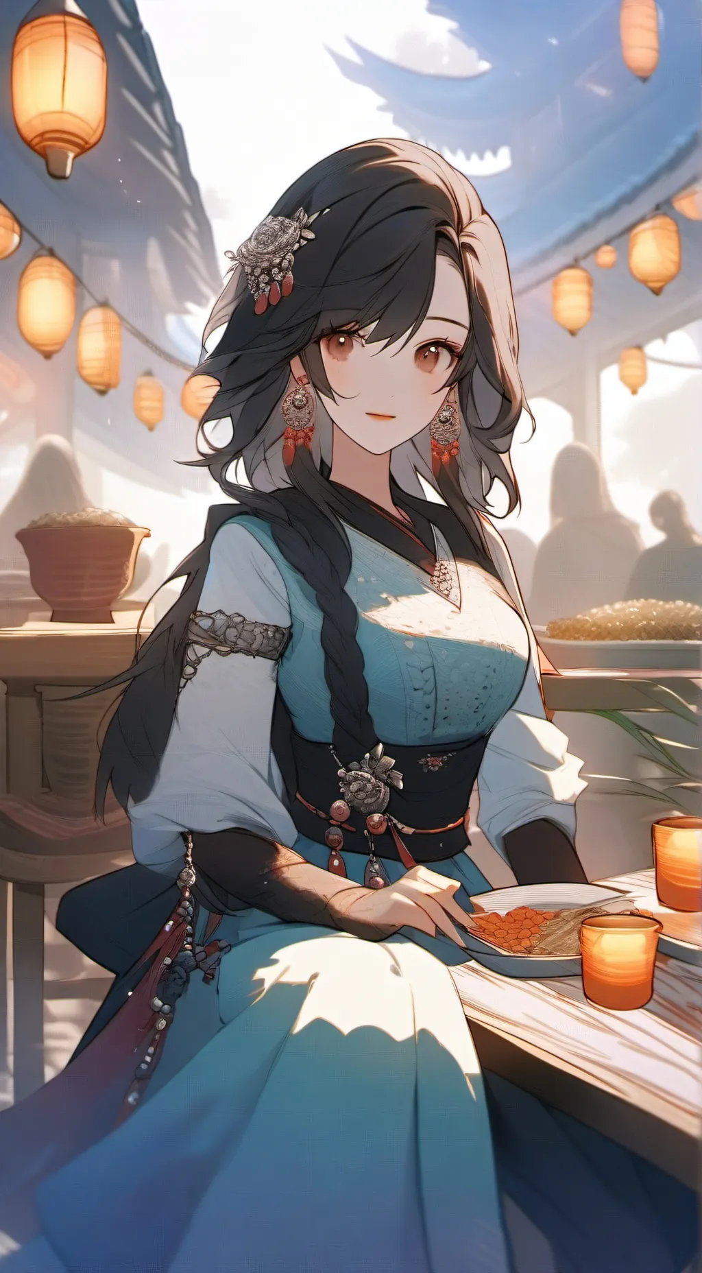 ai character: flor background