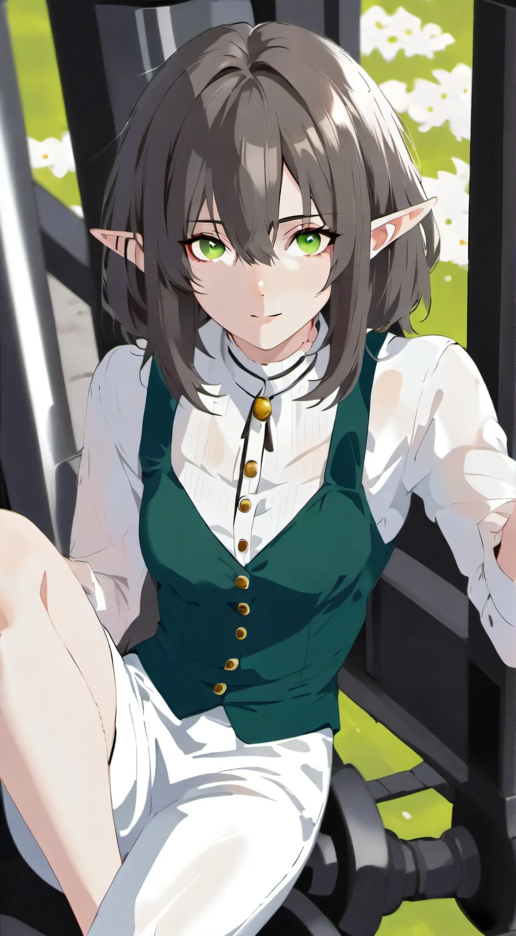 ai character: Grey background