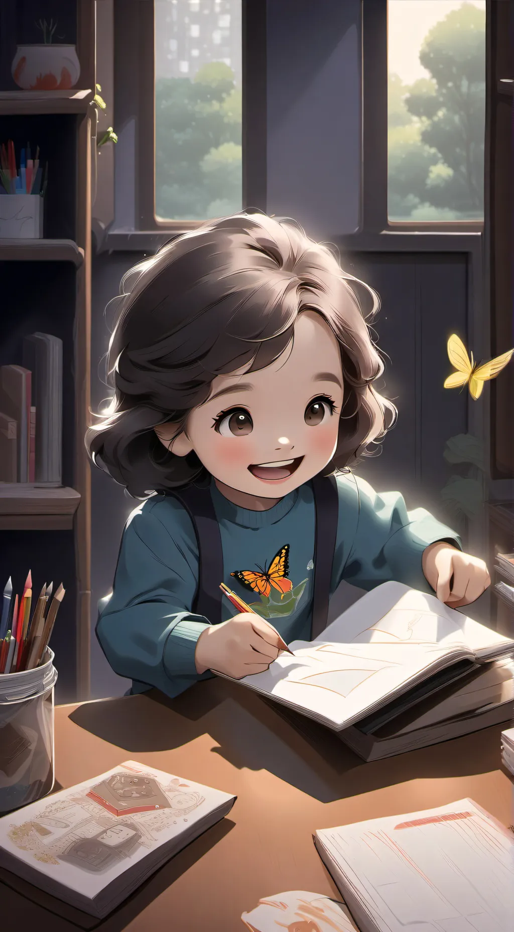ai character: Cozy  background