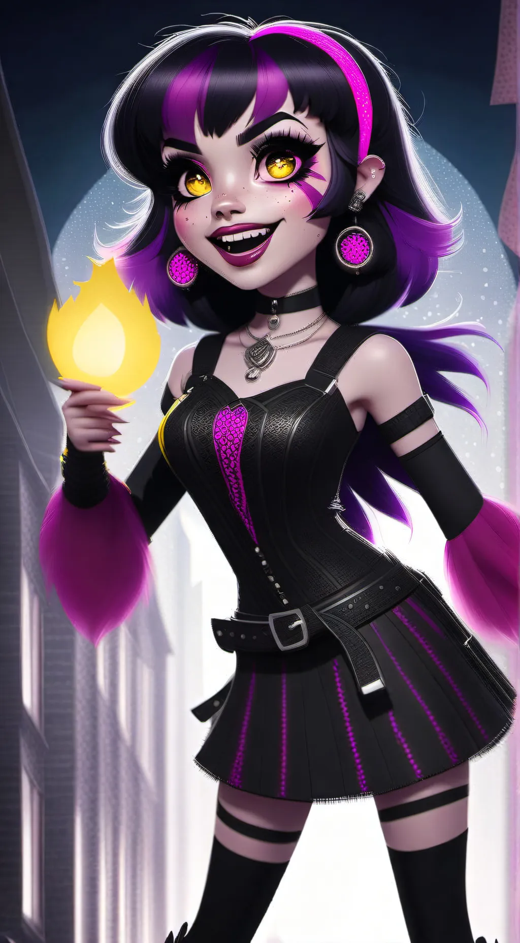 ai character: pinky Creecher  background