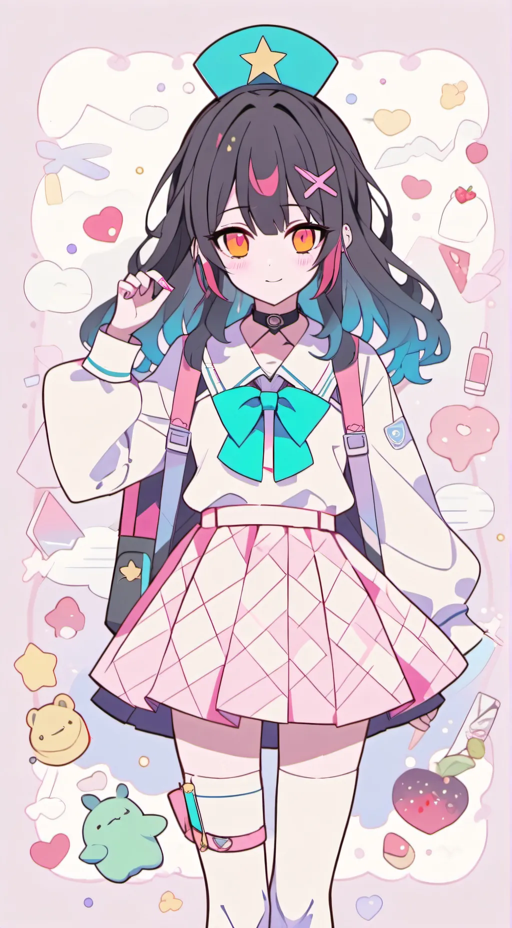 ai character: sariu Kids background
