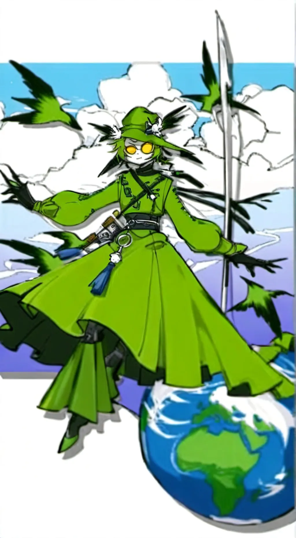 ai character: Vee-_-💚🎤 background