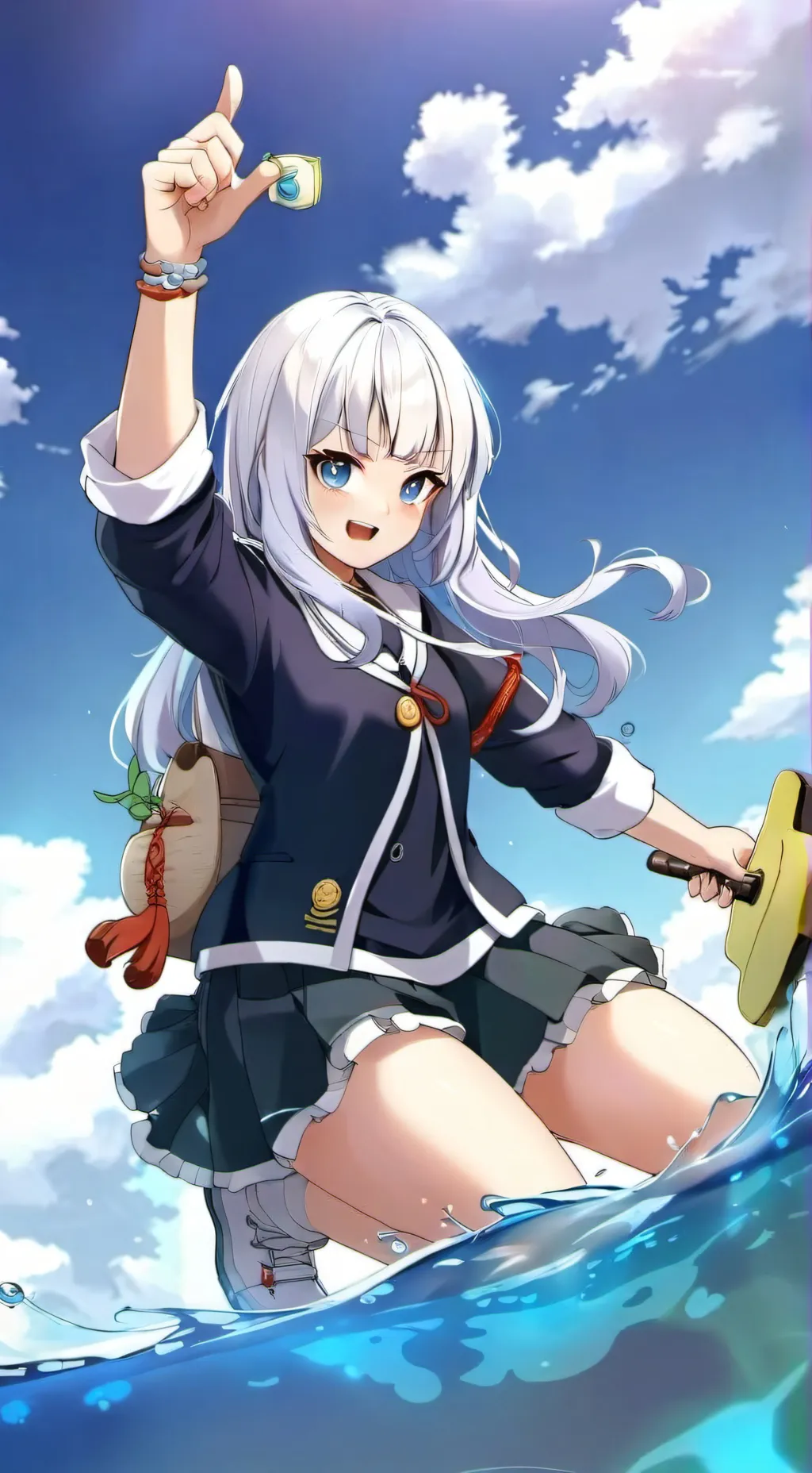 ai character: gawr gura  background