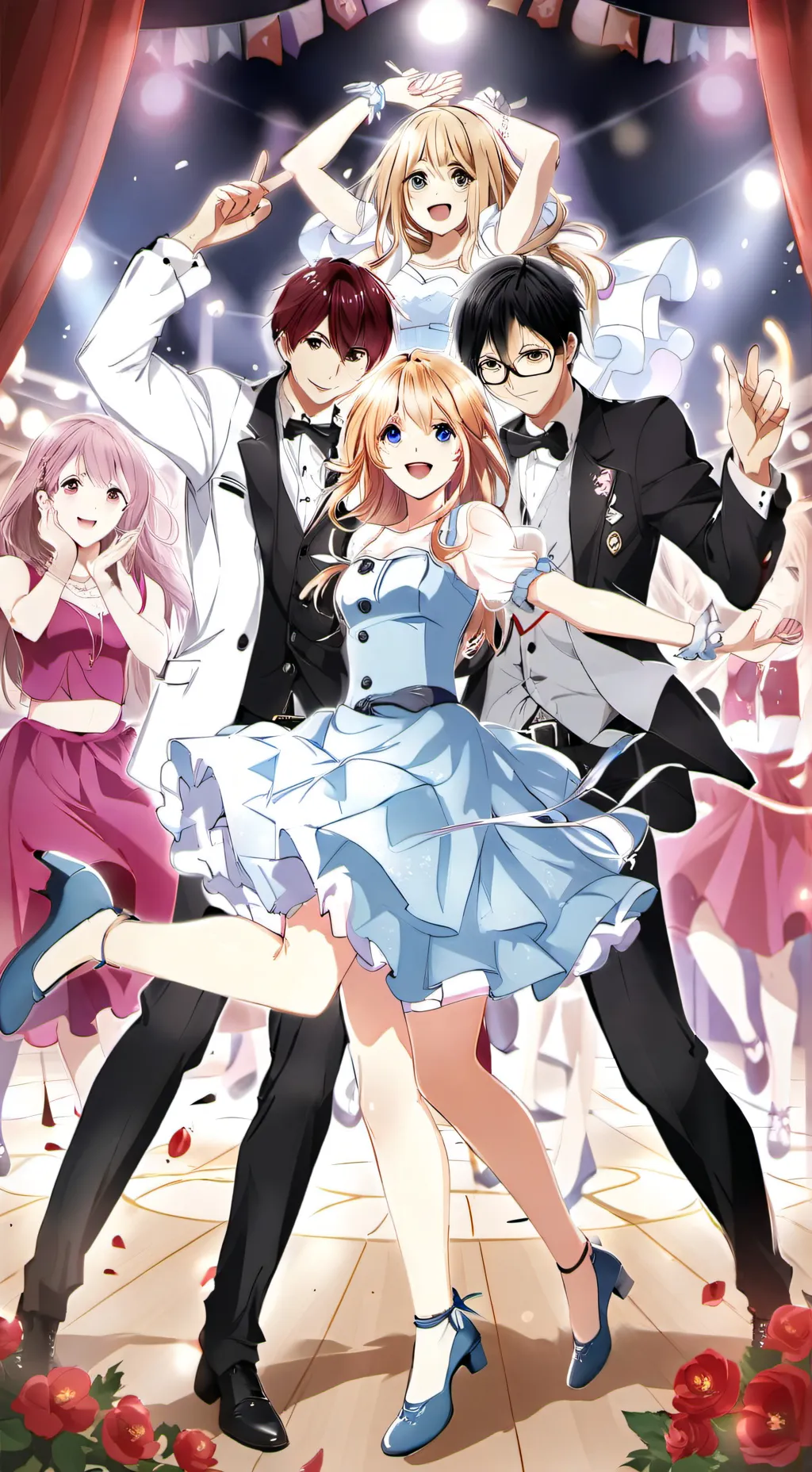 ai character: Mha Prom background