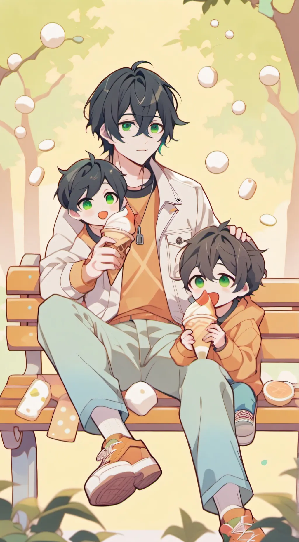 ai character: Axel, Liam y Ryan background