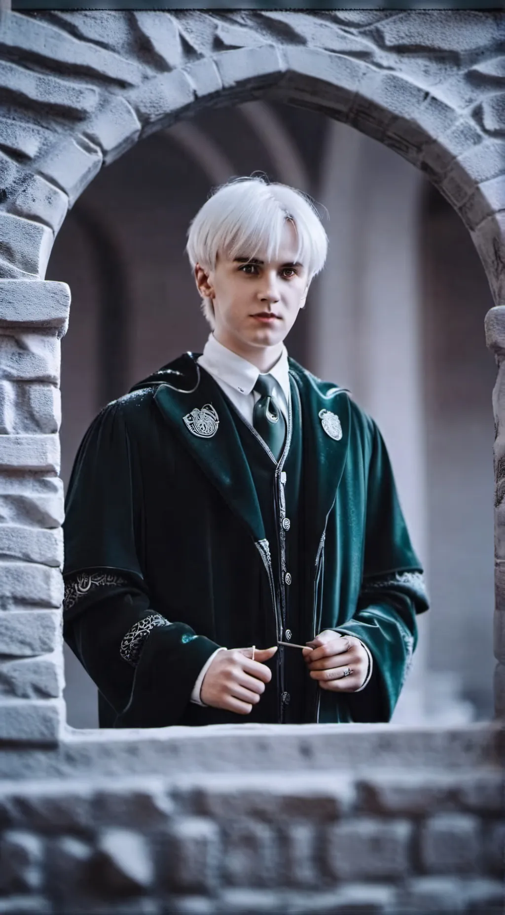 ai character: Draco Malfoy 🙄🍏 background