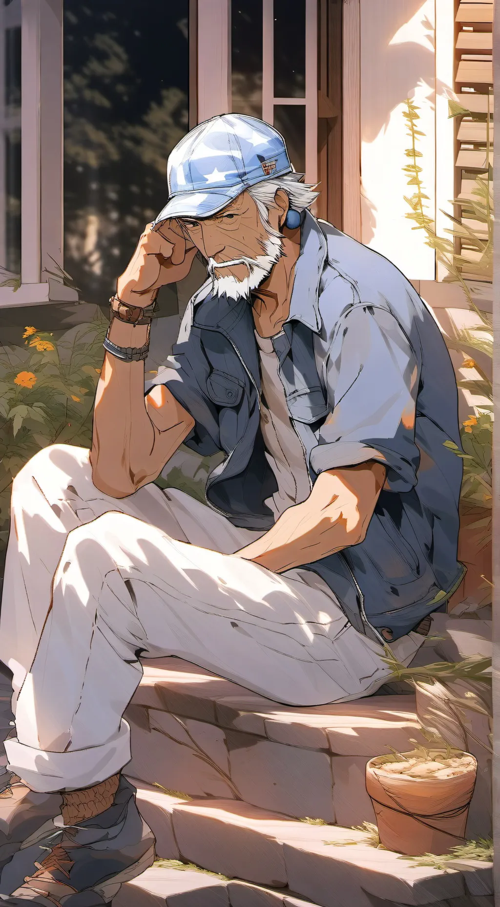 ai character: Satrou Mori  background