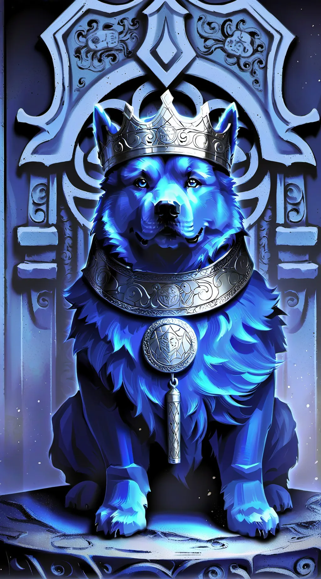 ai character: King Dog background