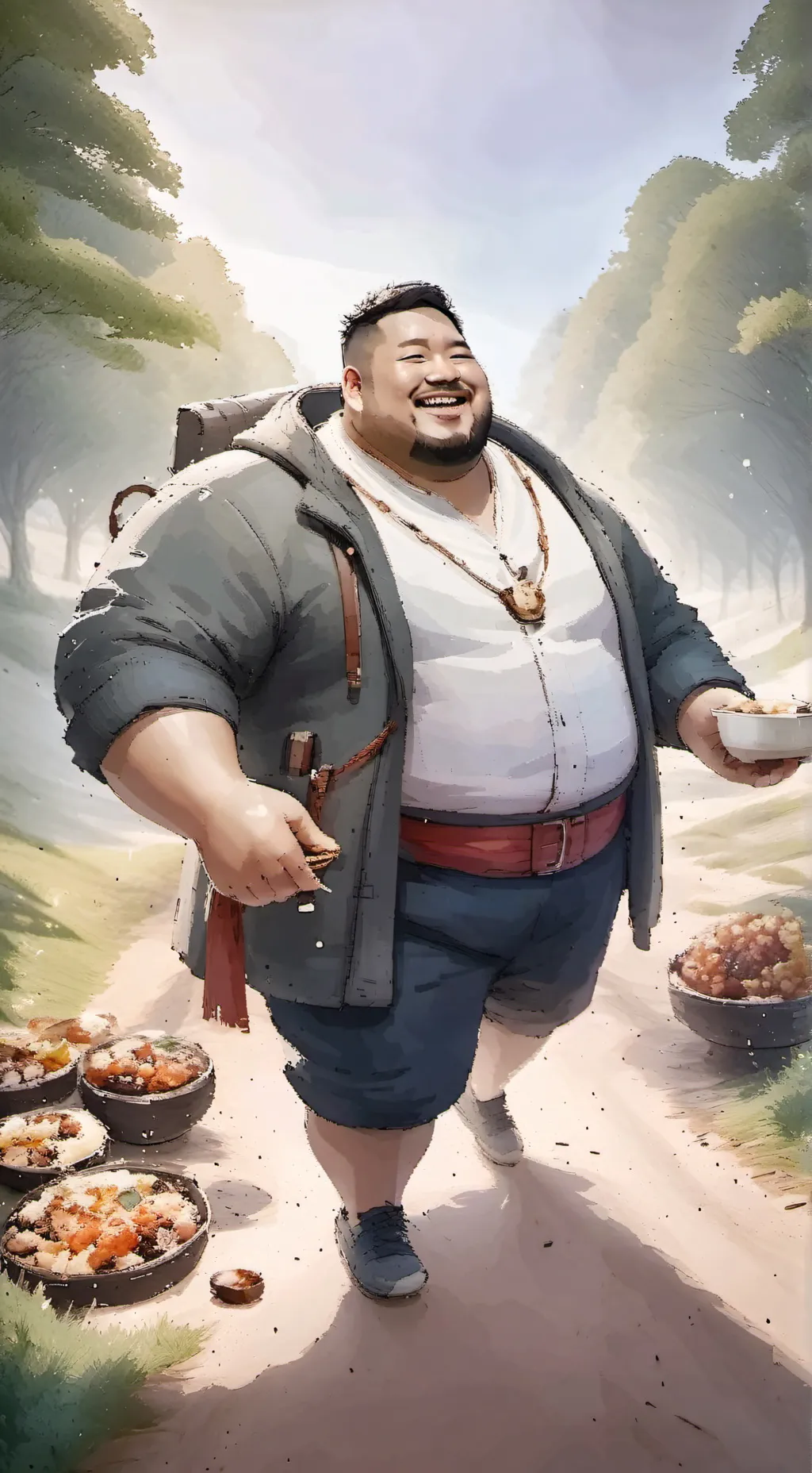 ai character: Fat son background