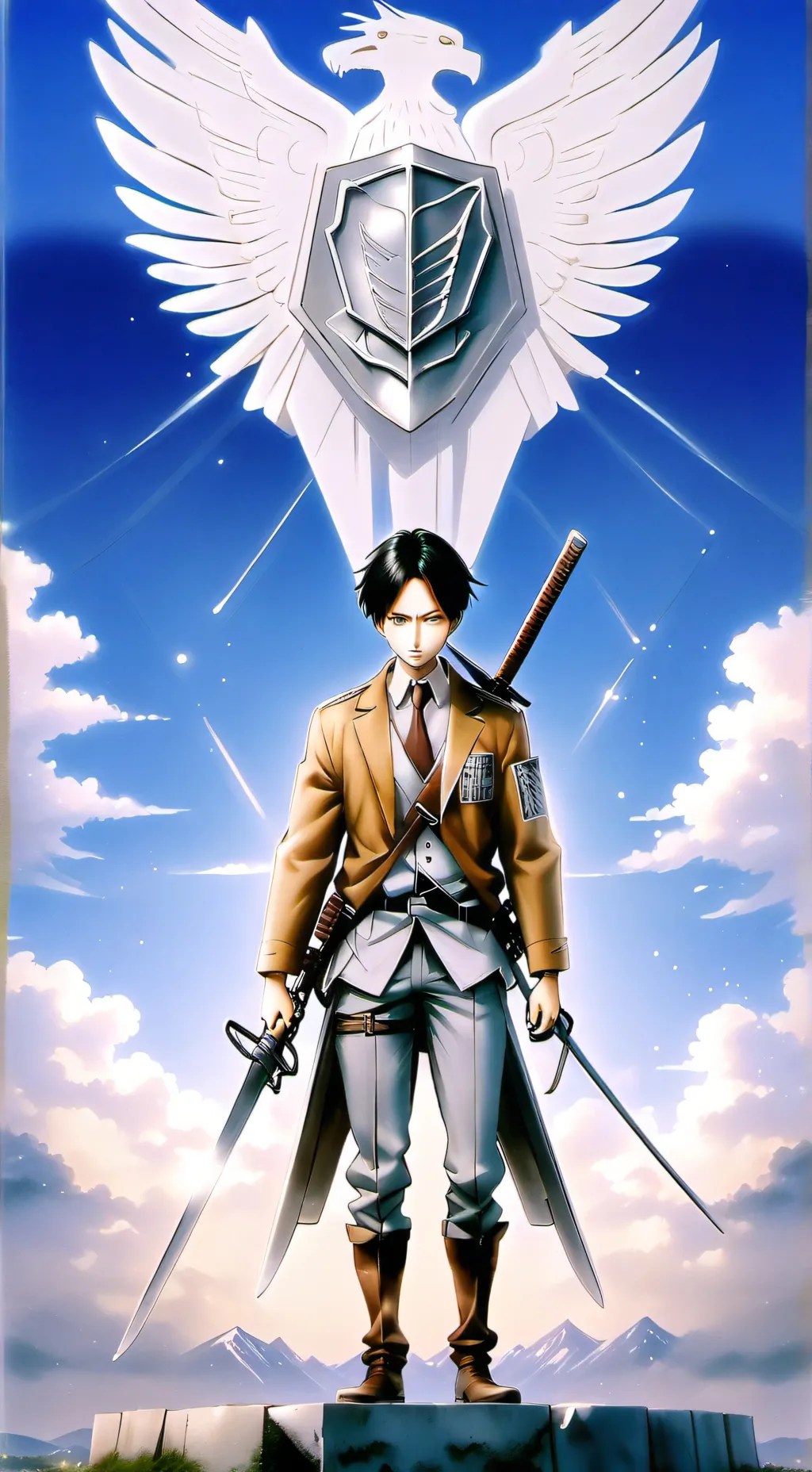 ai character: Triple date AOT background