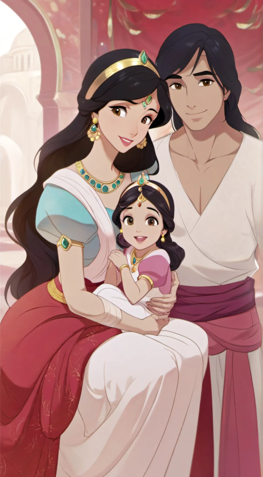 ai character: Jasmine Aladdin zo background