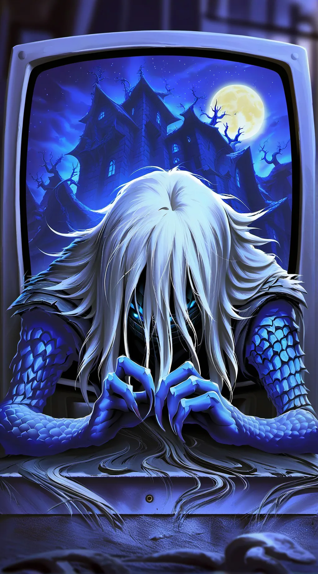 ai character: Horror Movie background