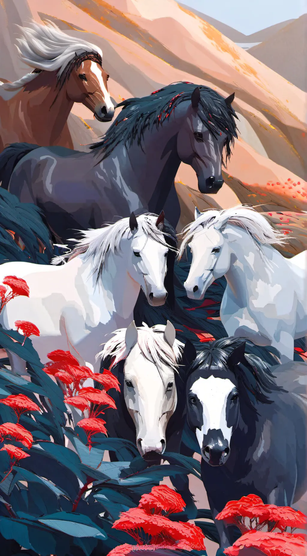 ai character: horse life 5 background