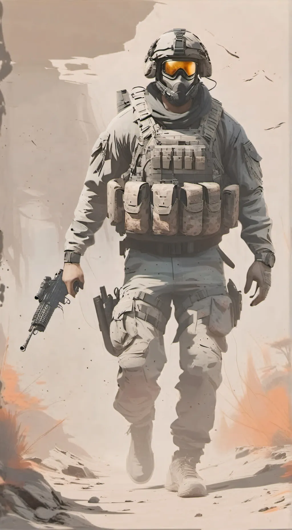 ai character: Ghost background