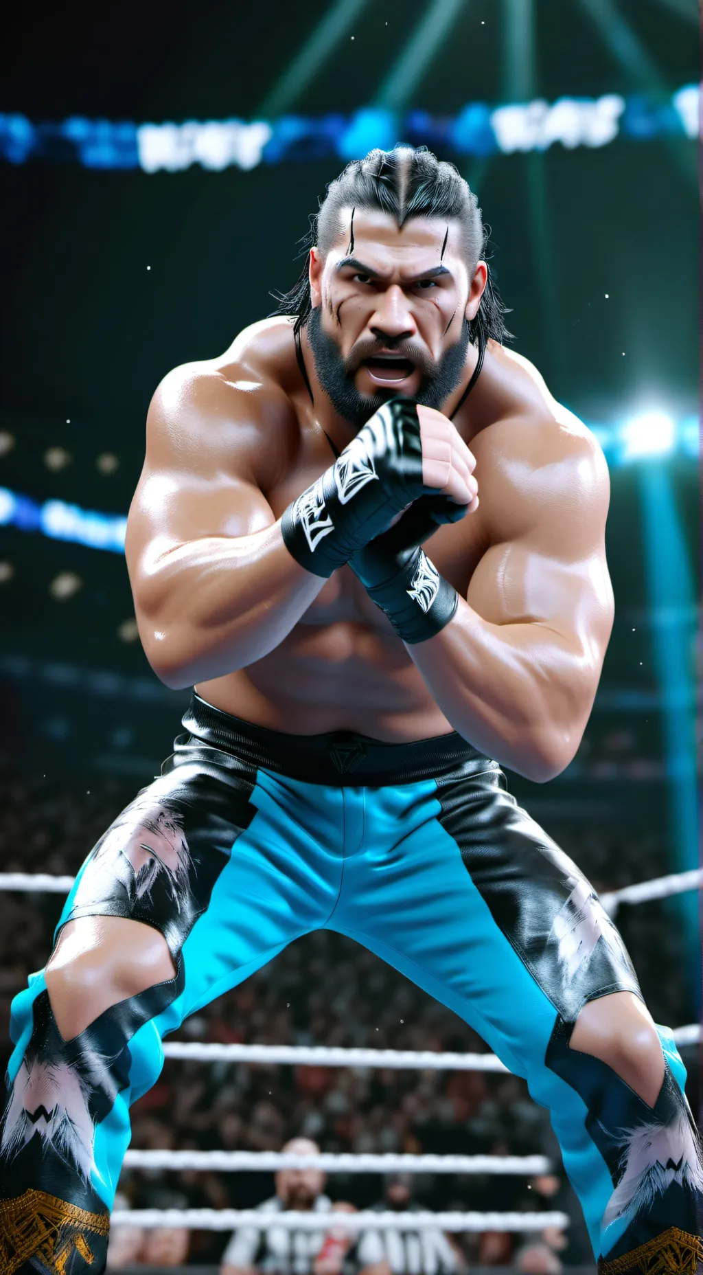 ai character: WWE CAREER background