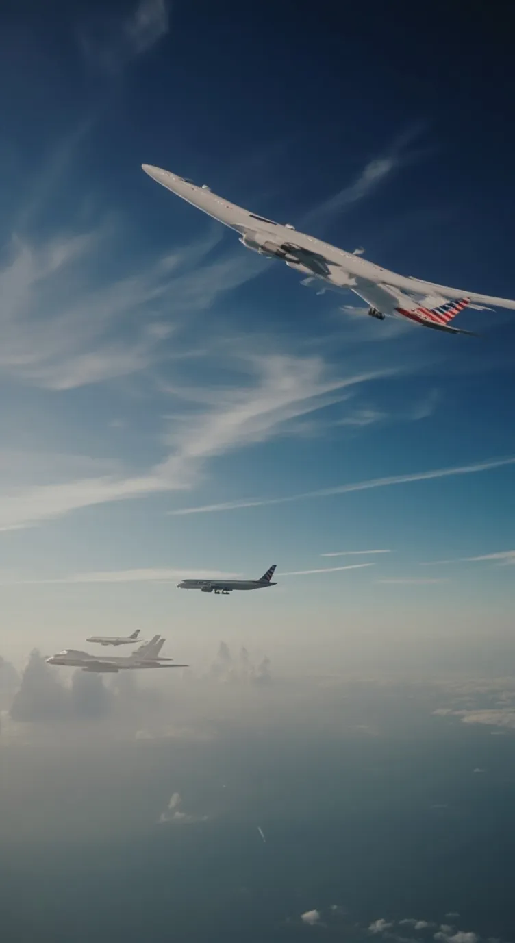 ai character: American Airlines background