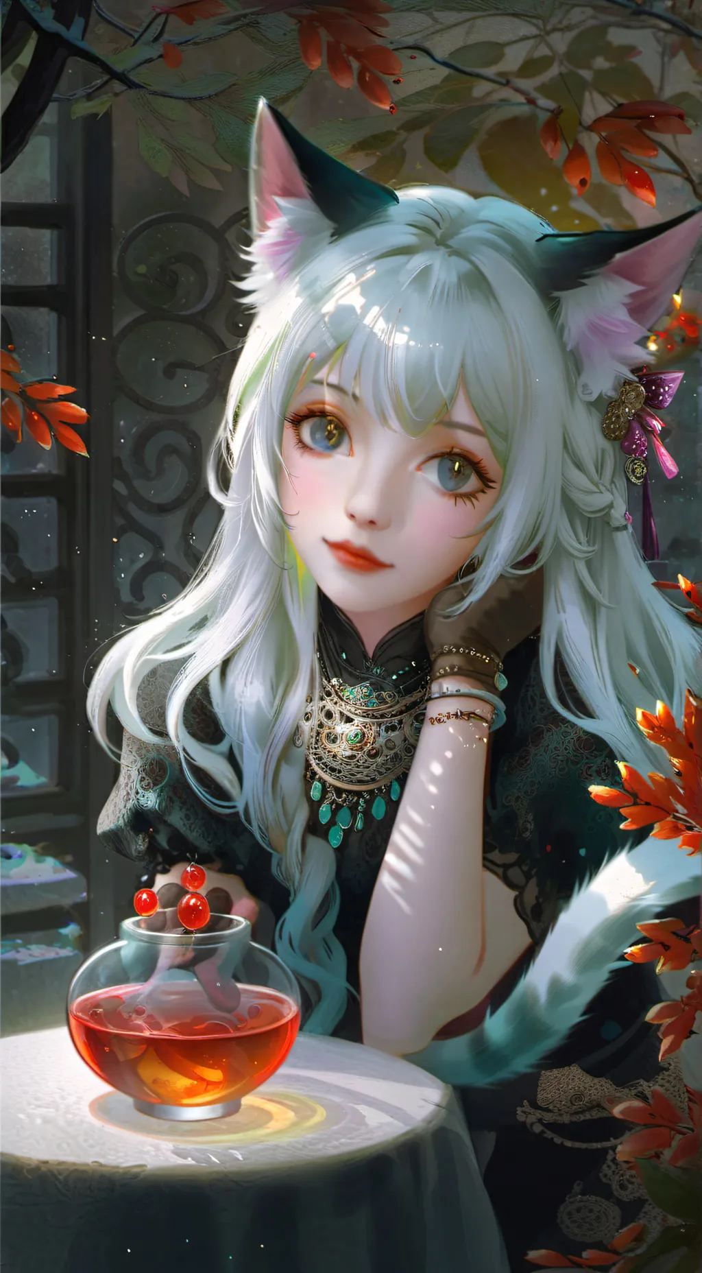 ai character: Chroma Purr Spirit background